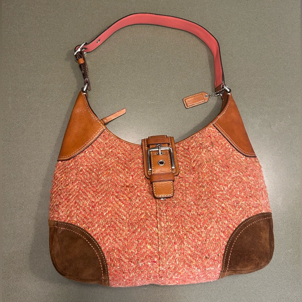 Coach Vintage F11214 Soho Hampton Pink Tweed Purse
